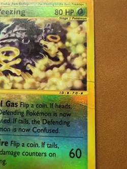 Pokemon TCG Weezing 70/165 Reverse Holographic Rare Expedition Base Set LP/MP - Image 4