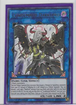 Condemned Darklord DUOV-EN006 - Ultra Rare - Near Mint - 1st - Yugioh - Image 1