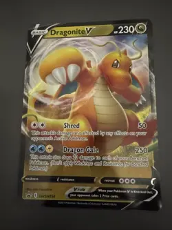 Pokemon Card Dragonite V SWSH154 Black Star Promo Half Art Jumbo Near Mint - Image 1