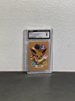 2019 POKEMON PLAYING CARDS KOR POINT SALAD - EEVEE ED EEVEE CGC 8 NM / MINT - Image 1