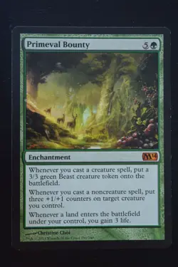Magic The Gathering MTG PRIMEVAL BOUNTY Magic 2014 LP Lightly Played - Image 1