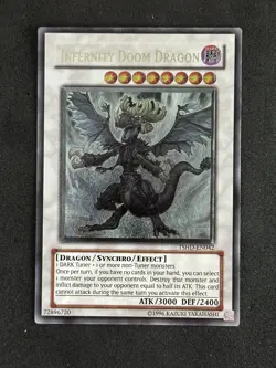 Infernity Doom Dragon TSHD-EN042 Unlimited Edition Ultimate Rare NM YuGiOh - Image 1