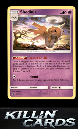 Shedinja 95/214 Pokemon Rare SM - Lost Thunder Card NM - Image 1