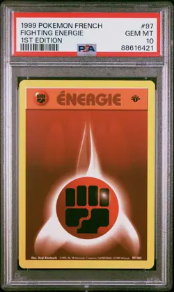 💎PSA 10 1st Edition Fighting Energie French Base Set - Pokemon Card GEM MINT💎 - Image 1