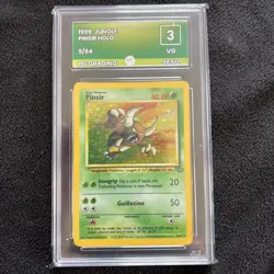 Pokemon WOTC Card - Pinsir - Jungle Set - Holo Rare - 9/64 PG Graded 3 VG 1999 - Image 1