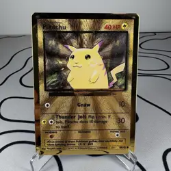 Pokemon Pikachu Metal Promo Card 58/102 Miscellaneous Set 40 HP Thunder Jolt - Image 1
