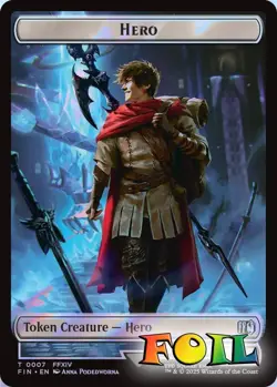 Hero (0007) // Horror (0013) Double-Sided Token 7 / 13 MTG FINAL FANTASY NP Foil - Image 1