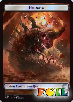 Hero (0007) // Horror (0013) Double-Sided Token 7 / 13 MTG FINAL FANTASY NP Foil - Image 2