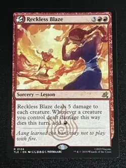 MTG Avatar: The Last Airbender: Eternal-Legal Reckless Blaze 0124 NM Rare - Image 1