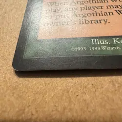 MTG ~ Argothian Wurm ~ UZ Urza's Saga ~ 1998 ~ #236 ~ Rare Green ~ English ~ MP - Image 3