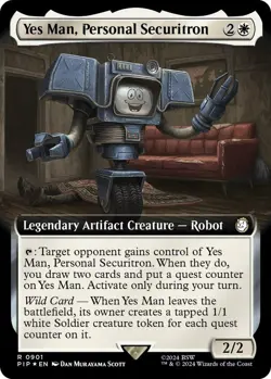 Yes Man, Personal Securitron - 901 Extended - Surge Foil MTG Fallout pack fresh - Image 1