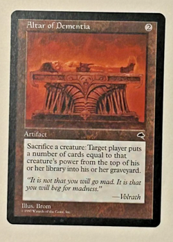 Altar of Dementia Tempest Lightly Played LP Magic MTG Regular - Image 1