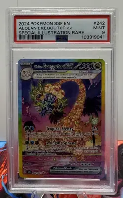 2024 Pokemon SSP Alolan Exeggutor Ex #242 Special Illustration Rare PSA 9 MINT - Image 1