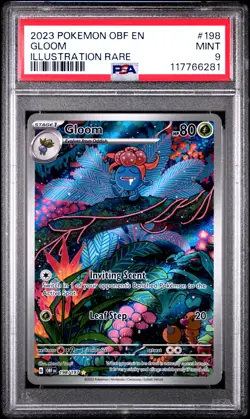 2023 POKEMON OBF EN-OBSIDIAN FLAMES ILLUSTRATION RARE #198 GLOOM PSA 9 - Image 1