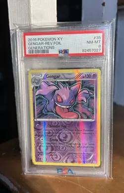 POKEMON GENGAR XY GENERATIONS REVERSE HOLO RARE #35/83 PSA 8 NM-MINT - Low Pop - Image 2