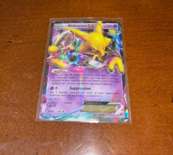 Pokemon TCG: Alakazam EX 25/124 - Ultra Rare - Fates Collide - Damaged - Image 1