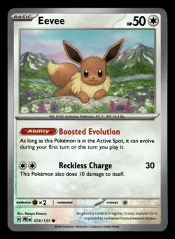 Eevee 074/131 Poke Ball Reverse Holo Prismatic Evolutions Pokemon Card - Image 1