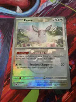 Eevee 074/131 Poke Ball Reverse Holo Prismatic Evolutions Pokemon Card - Image 3