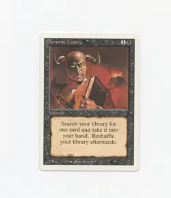 Demonic Tutor Revised LP MTG Magic the Gathering #2 - Image 1