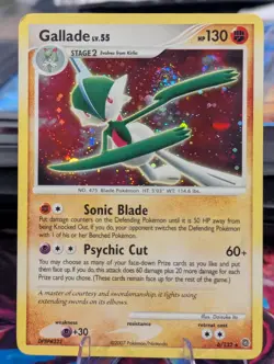Pokemon 2007 Pokemon Diamond & Pearl Secret Wonders Gallade Holo 6/132 w/swirl - Image 1