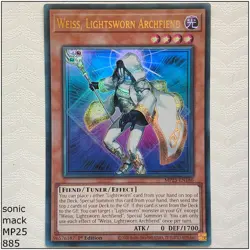Weiss, Lightsworn Archfiend - MP25-EN186 - Ultra Rare 1st Edition Yugioh - Image 1