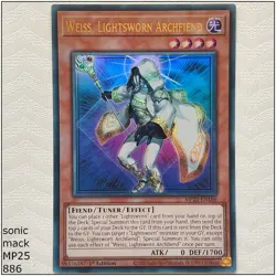 Weiss, Lightsworn Archfiend - MP25-EN186 - Ultra Rare 1st Edition Yugioh - Image 1