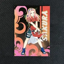 S0334 Sakura Japanese Naruto Holo Card Amada Vintage Super Rare - Image 1