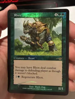 Magic the Gathering Card - Nemesis 112a/143 - RHOX (Foil) *LP/NM* - Image 1