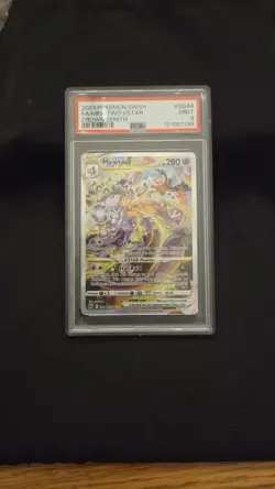 Pokemon Mewtwo VSTAR GG44/GG70 Crown Zenith Ultra Rare Holo PSA 9 - Image 1