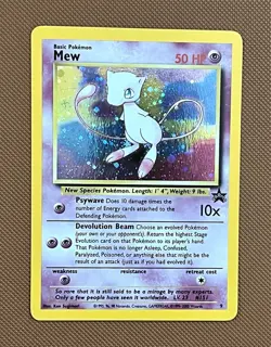 Mew Holo Wizards of the Coast Black Star Promo #9 Pokemon League 2000 - Image 1