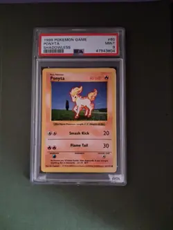 Pokemon 1999 Psa 9 Ponyta Base Set Shadowless 60/102 - Image 1