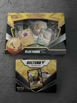 Pokemon TCG Hisuian Electrode V Box & Boltund V Showcase Bundle : New & Sealed - Image 1