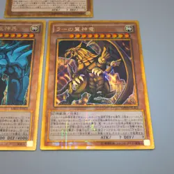 Yu-Gi-Oh Egyptian God Slifer Obelisk Ra MB01‑JPS01 Gold 3set MINT Japanese q165 - Image 4