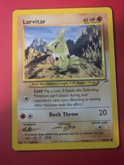Larvitar Neo Destiny 70 Regular Unlimited Common Pokemon Card Game - Image 1