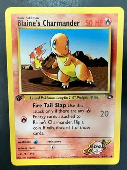 Blaine's Charmander 60/132 Gym Challenge Pokemon Card 1st Edition - NM / VLP - Image 1