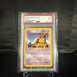 1999 POKEMON BASE SET SHADOWLESS #43 ABRA PSA 9 - Image 1