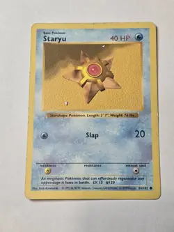 Pokemon Base Set Unlimited Regular Finish Staryu Shadowless LP Condition OC1522 - Image 1