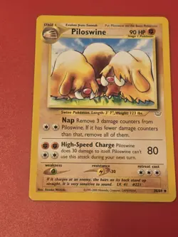 Pokemon TCG Piloswine Neo Revelation 36/64 Regular Unlimited Uncommon - Image 1