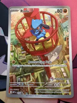 Pokemon Center Stamped Riolu Black Star Promo 010 Mega Evolution ETB - Image 1