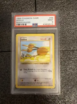 Pokemon 1999 Base Set Shadowless Doduo PSA 9 - Image 1