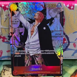 Custom One Piece CCG Shanks OP09-004 New World Rush Foil Super Rare - Image 1