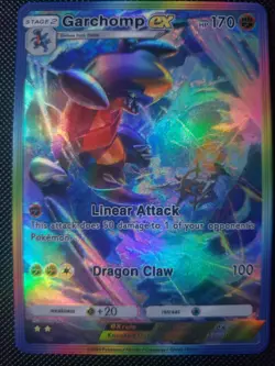 Garchomp Pokemon TCG Pocket Custom Textured DIY Holo Foil Card - Image 1