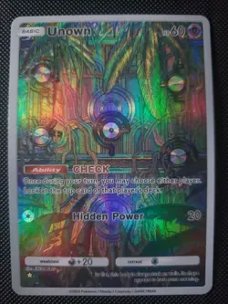 Unown Pokemon TCG Pocket Triumphant Light Custom Textured DIY Holo Foil Card - Image 1