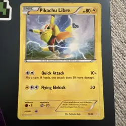 Pokemon Pikachu Libre 14/30 Non-Holo Trainer Kit Card TCG HP - Image 1