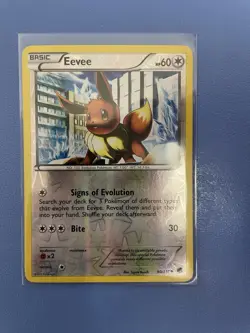 Eevee 90/116 Reverse Holo Rare Pokemon Card - Lightly Played - Image 1