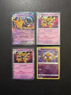 4x Alakazam ex Pokemon Card Holo Ultra Rare Reverse Radiant SWSH SV PTCG - Image 1
