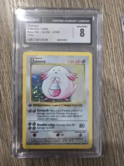 1999 Pokemon Game - CHANSEY - HOLO - 1ST EDITION - CGC 8 (NEAR MINT) CLEAN CARD - Image 2