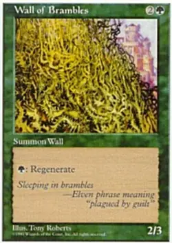 Wall of Brambles x1 - 5th Edition - NM-Mint, English - 5th Edition - Image 1