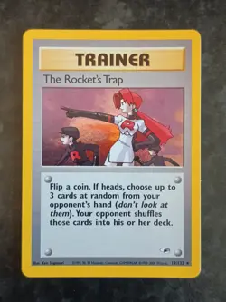 The Rocket's Trap Holo 19/132 Gym Heroes Pokemon Card - Image 1