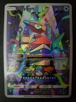 Porygon Pokemon TCG Pocket Custom Textured DIY Holo Foil Card - Image 1